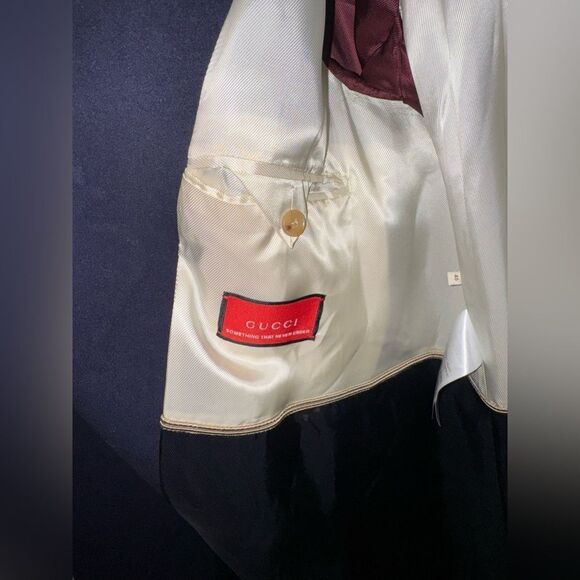 Gucci Navy Double Breasted Coat - Picture 9 of 12